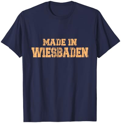 Born In Wiesaden, Retro City Wiesbaden T-Shirt - T-Shirt | Navy