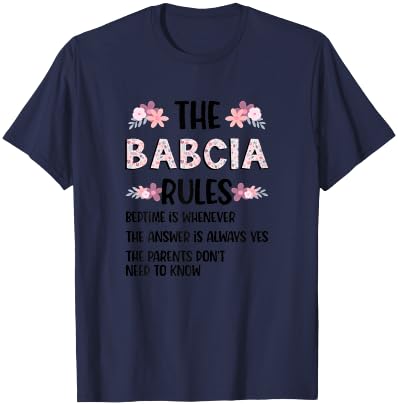 Babcia Grandma Rules Babcia Grandmother T-Shirt - T-Shirt | Navy