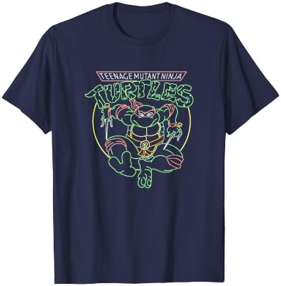 Teenage Mutant Ninja Turtles Raphael Neon Sign Ninja Mode T-Shirt - T-Shirt | Navy