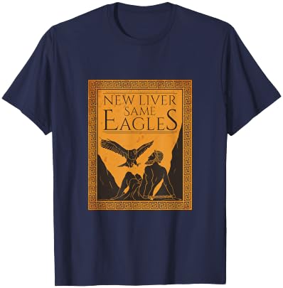 Great Prometheus Greek God Eagle Eat the Liver T-Shirt - T-Shirt | Navy