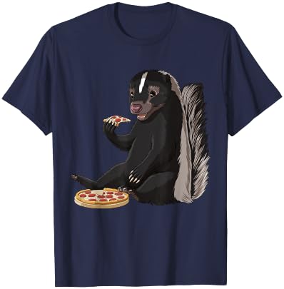 Funny Pizza Lover Skunk T-Shirt - T-Shirt | Navy