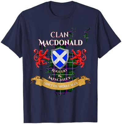 MacDonald Scottish Family Clan Middle Ages Mischief T-Shirt - T-Shirt | Navy
