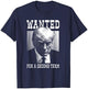 Trump Mugshot Wanted For Second Term 2024 T-Shirt - T-Shirt | Navy