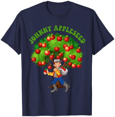 Johnny Appleseed Apple Day Sept 26 Celebrate Legends T-Shirt - T-Shirt | Navy