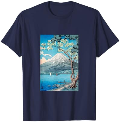Ukiyo-e , Mt. Fuji, Nihonga, Print, Masterpiece, Art, Painting, Men's, Women's, Interesting Clothes, Fine Arts, Gift, Funny T-Shirt - T-Shirt | Navy
