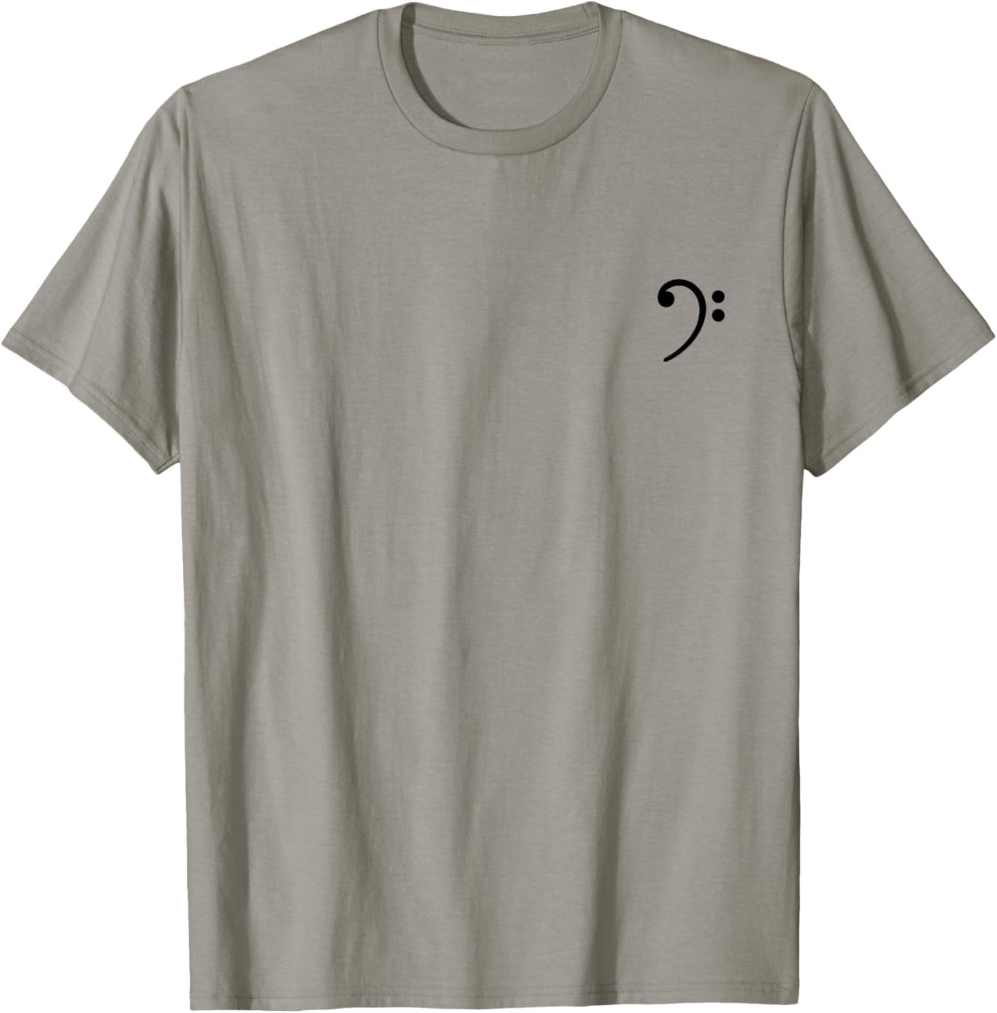 Black Bass Clef, Music, Violin Clef, Music Note Sheet Music T-Shirt - T-Shirt | Sand