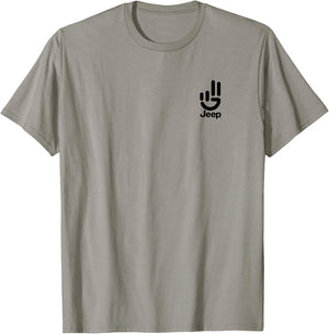 Jeep Wave Peace Sign - Officially Licensed T-Shirt - T-Shirt | Sand
