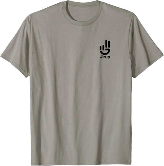 Jeep Wave Peace Sign - Officially Licensed T-Shirt - T-Shirt | Sand