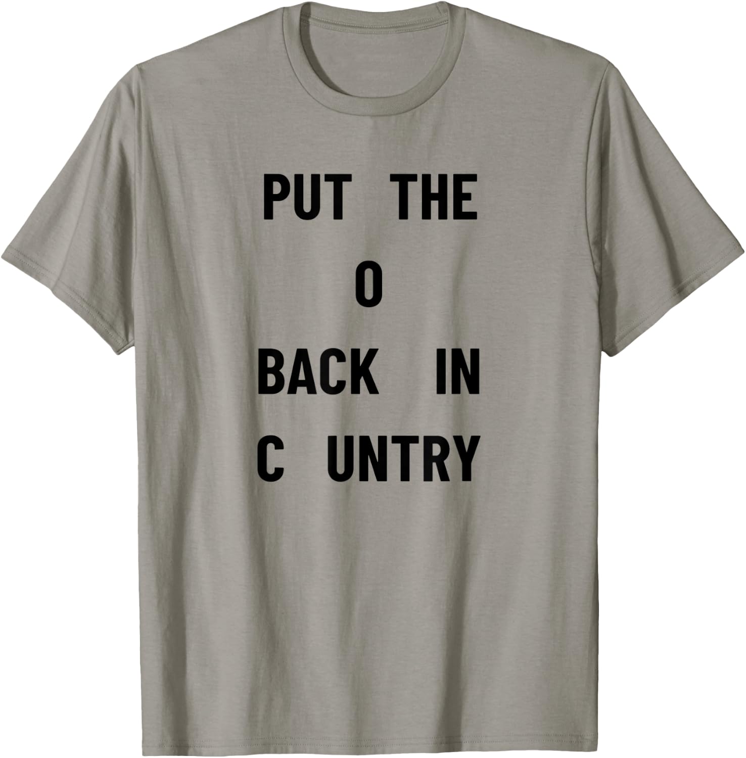 Put The O Back In Country T-Shirt - T-Shirt | Sand