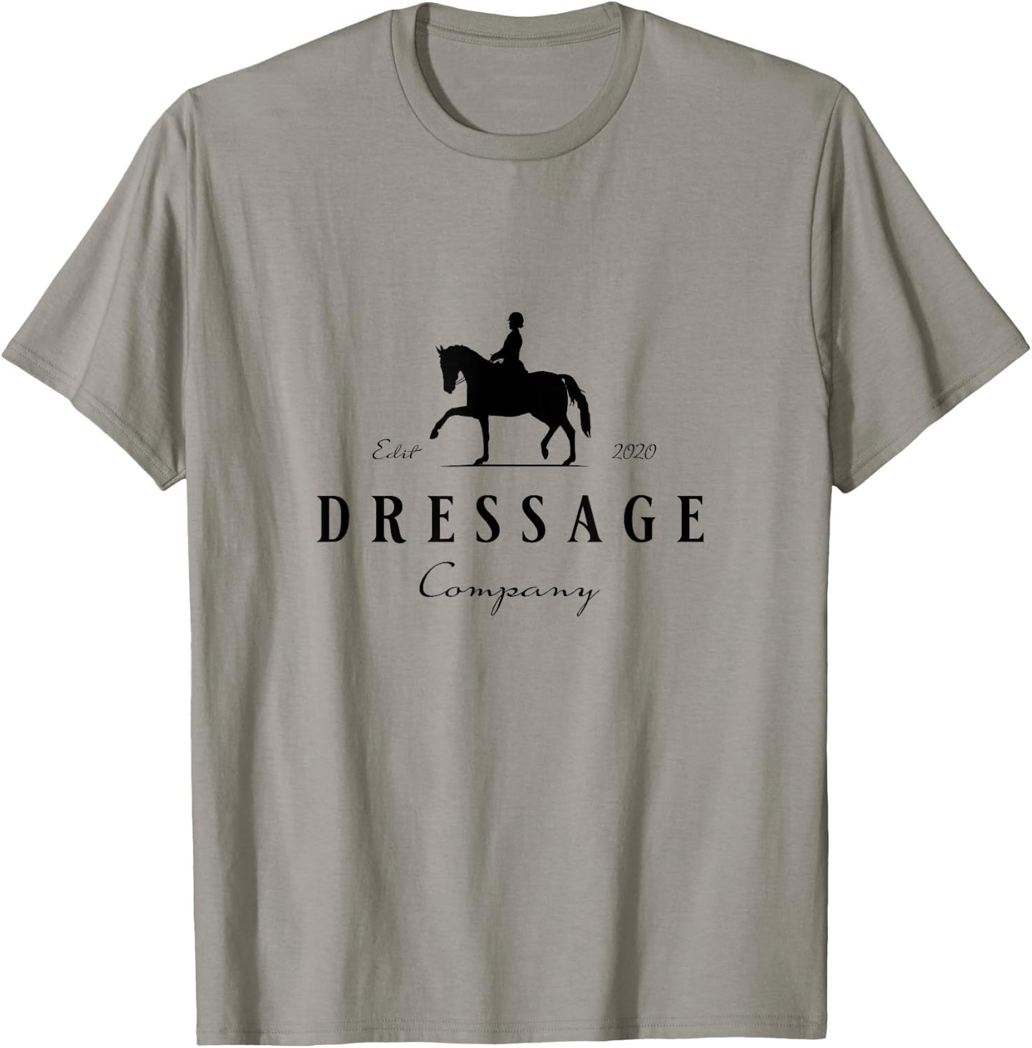 Dressur Pferd mit Dressurreiterin - Dressage Grey Horse Dressage Rider T-Shirt - T-Shirt | Sand