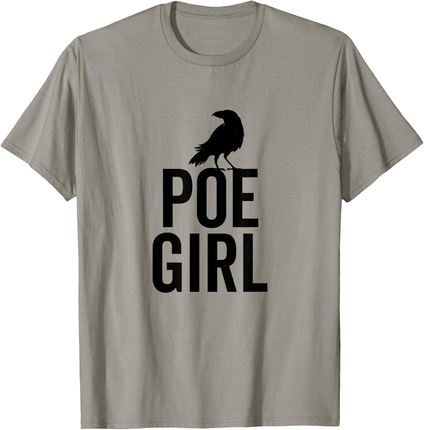 Edgar Allan Poe Funny Poe Girl Hipster Bookworm Book Nerd T-Shirt - T-Shirt | Sand