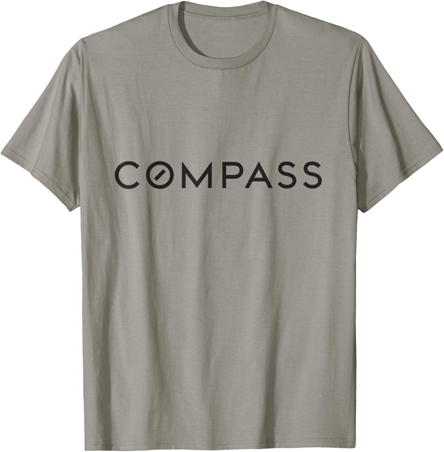 Compass Real Estate - Black Text Logo T-Shirt - T-Shirt | Sand