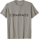 Compass Real Estate - Black Text Logo T-Shirt - T-Shirt | Sand