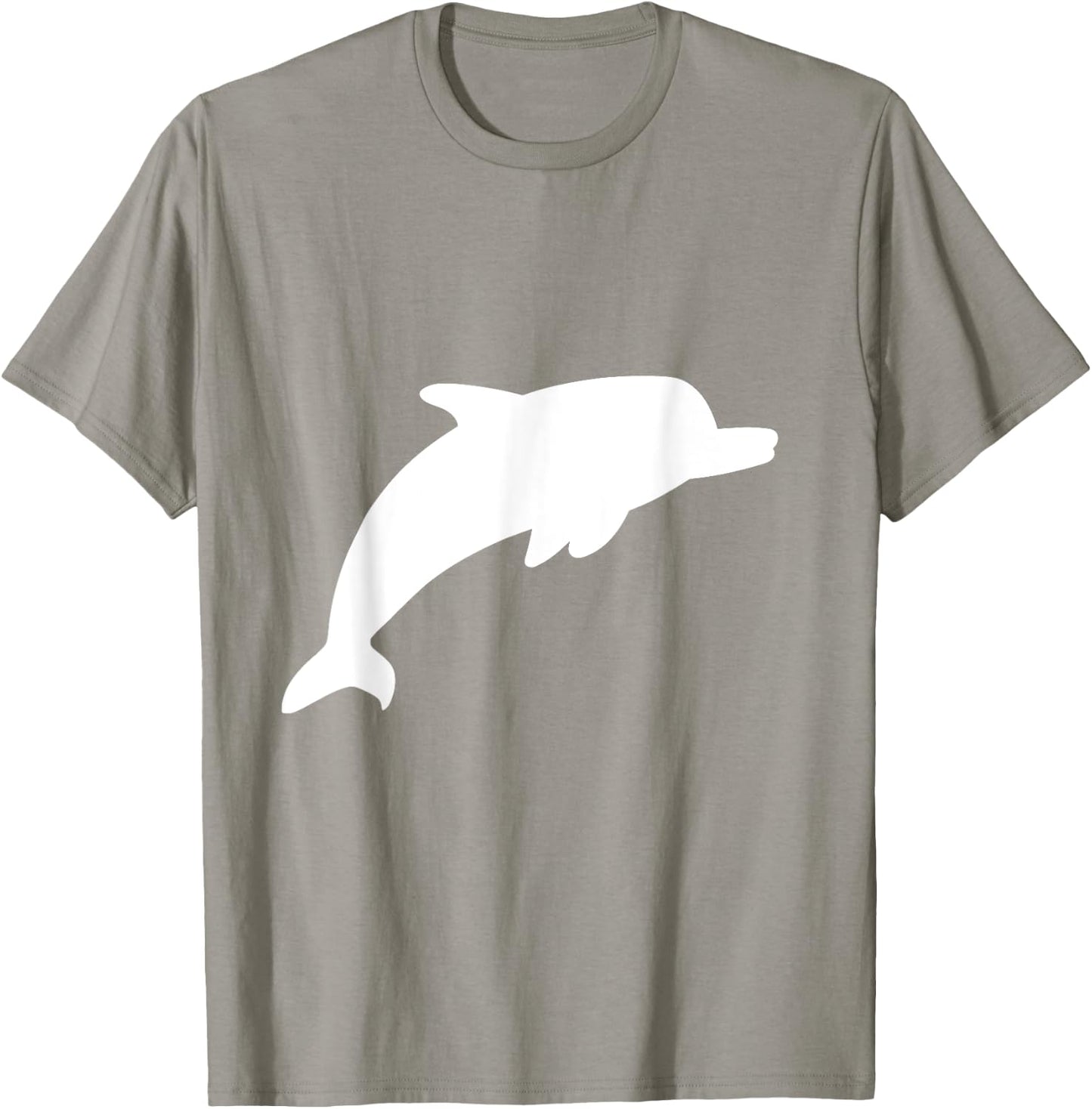 White Dolphin Silhouette Vintage Retro Fashion Zoo Animal T-Shirt - T-Shirt | Sand