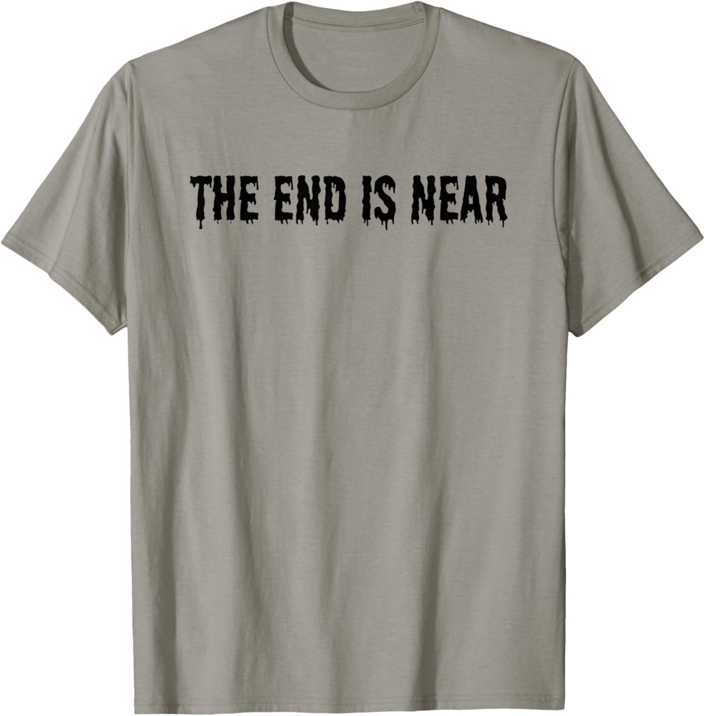 The End Is Near - Alien Abduction UFO Halloween Creepy Scary T-Shirt - T-Shirt | Sand
