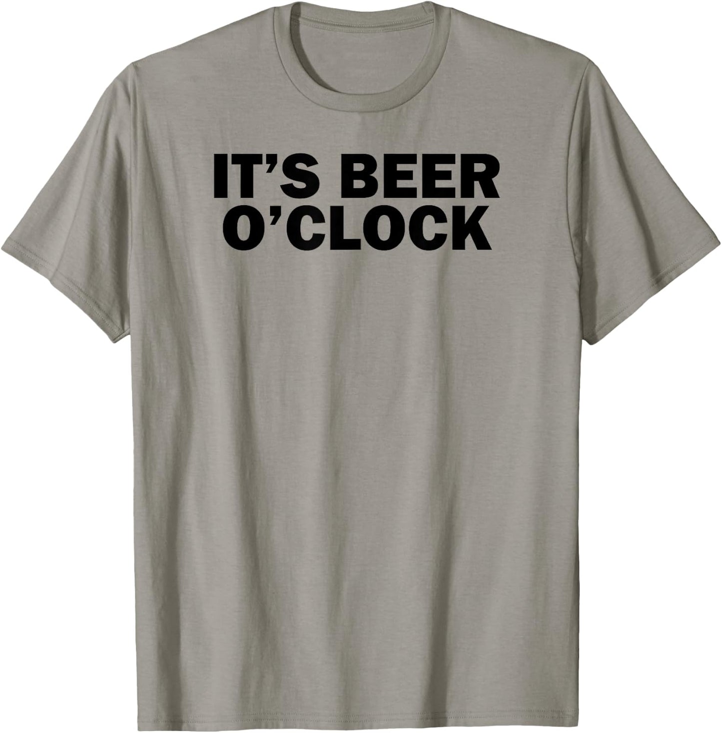 Funny Drinking Lover It's Beer O'Clock T-Shirt - T-Shirt | Sand