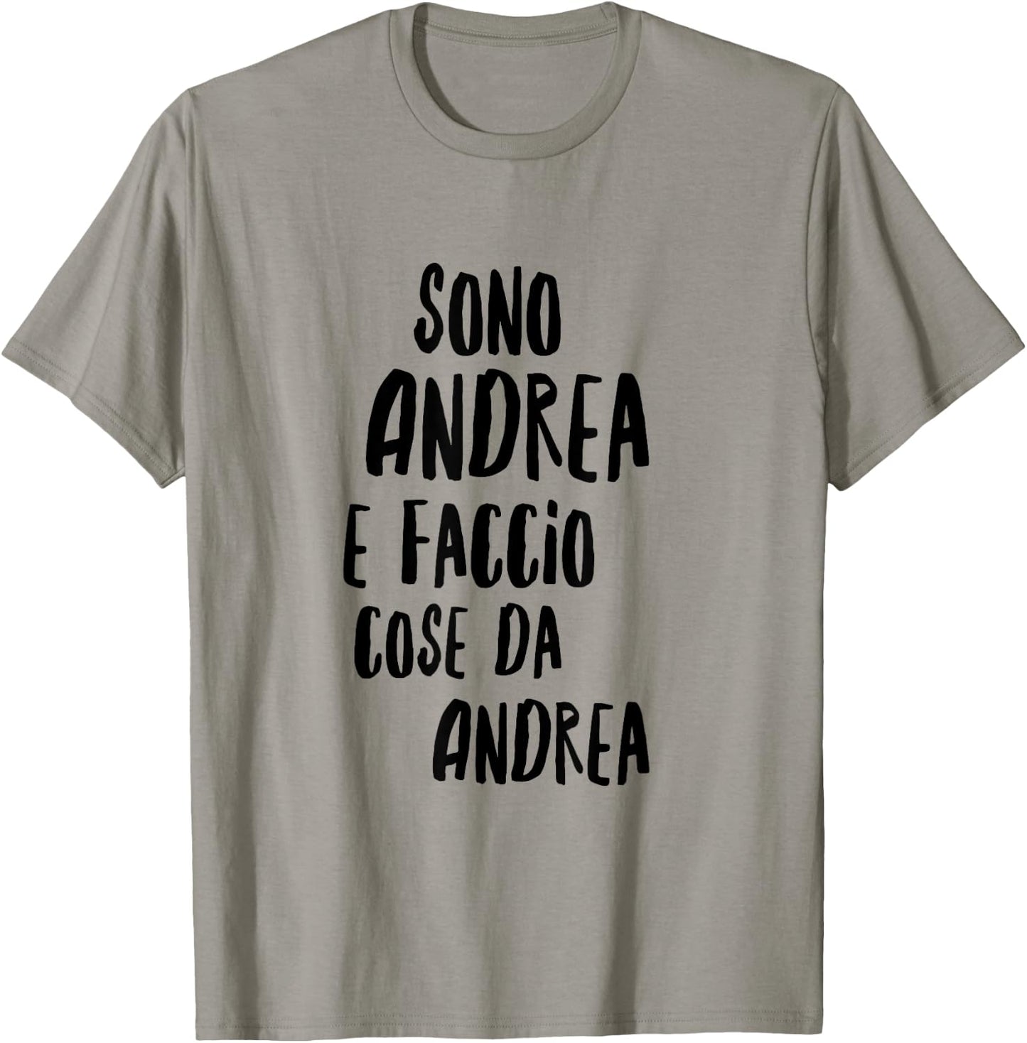 Andrea Men's and Boys' with Funny Text T-Shirt - T-Shirt | Sand