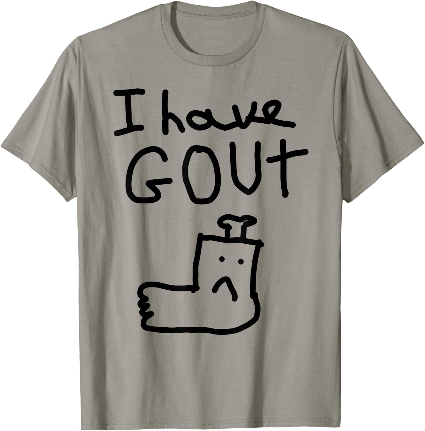 i have gout Gout Awareness Classic Blue Cotton/Polyester -Adults Short Sleeve T-Shirt - T-Shirt | Sand