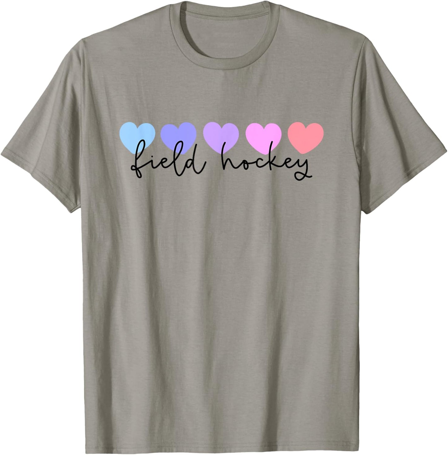 Field Hockey Lover Heart Women or Girls T-Shirt - T-Shirt | Sand