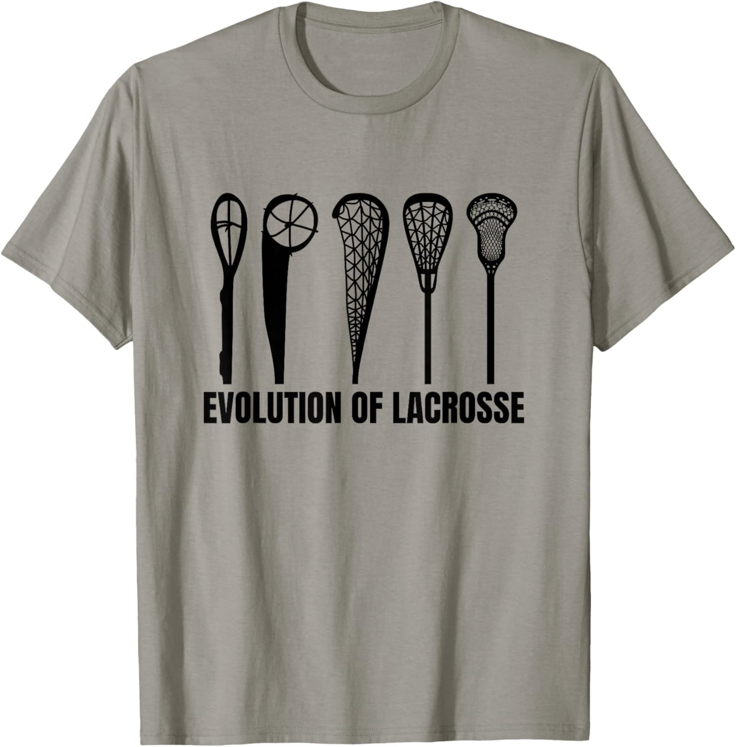 Evolution Of Lacrosse Sticks Lacrosse Lover Intercrosse T-Shirt - T-Shirt | Sand