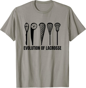 Evolution Of Lacrosse Sticks Lacrosse Lover Intercrosse T-Shirt - T-Shirt | Sand