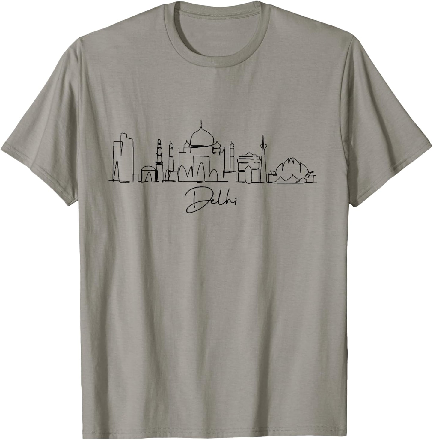 city skyline travel souvenir tourist India New Delhi T-Shirt - T-Shirt | Sand
