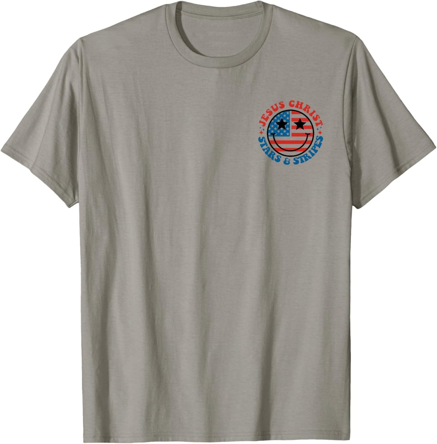 Jesus Christ, Stars & Stripes T-Shirt - T-Shirt | Sand