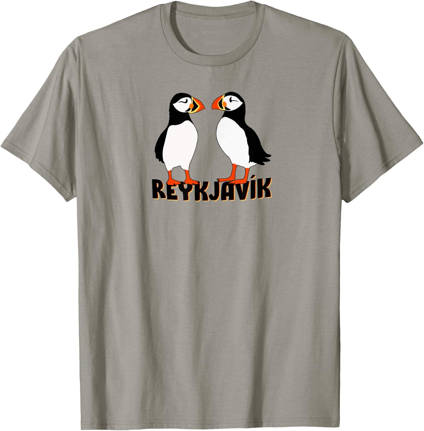 Two Cute puffins from Reykjavík Iceland T-Shirt - T-Shirt | Sand