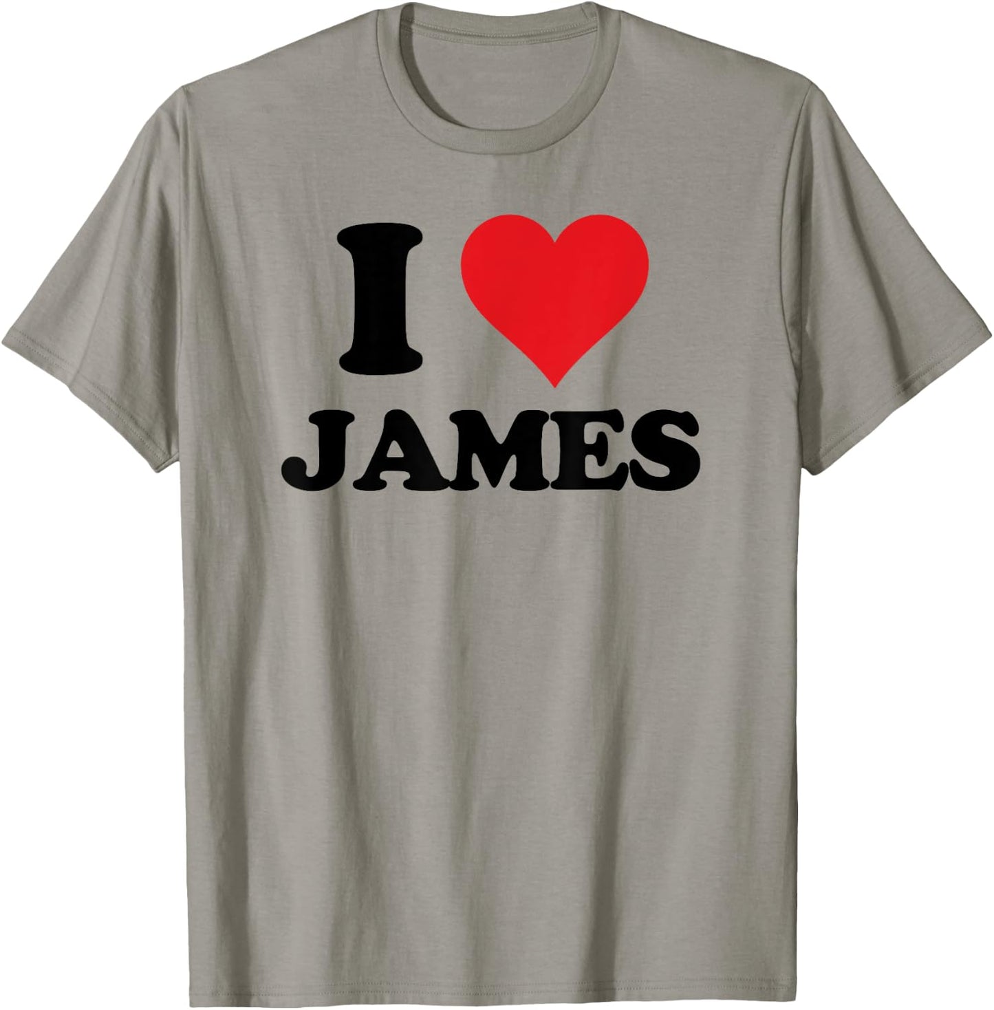 I Heart James First Name I Love Personalized Stuff T-Shirt - T-Shirt | Sand