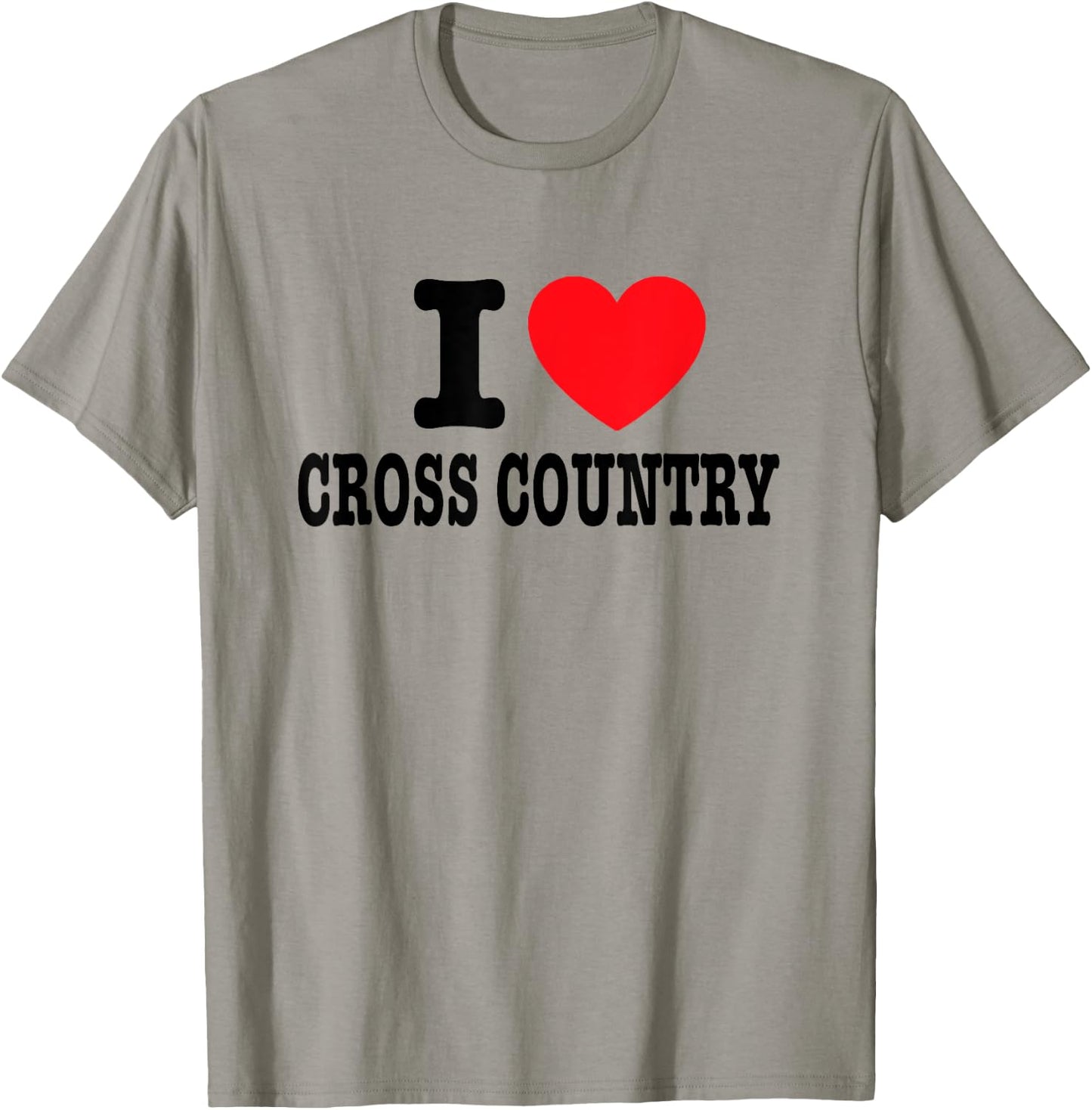 I Love Cross Country T-Shirt - T-Shirt | Sand