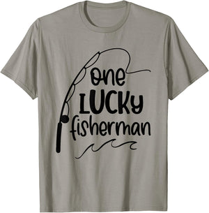 Best Catch of His Life One Lucky Fisherman Couple Matching T-Shirt - T-Shirt | Sand
