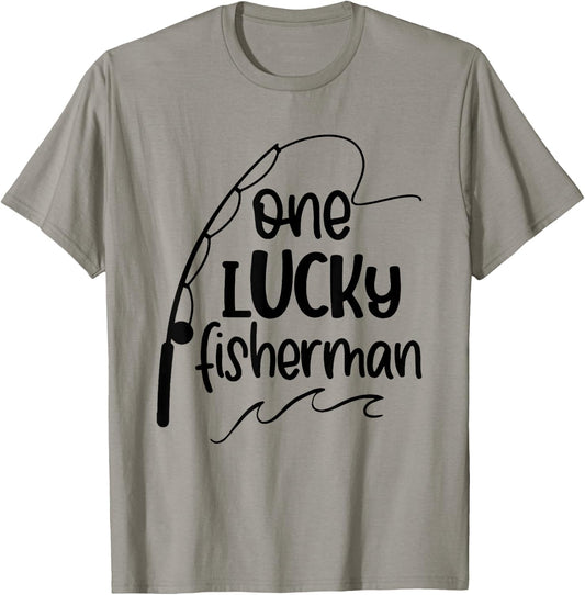 Best Catch of His Life One Lucky Fisherman Couple Matching T-Shirt - T-Shirt | Sand