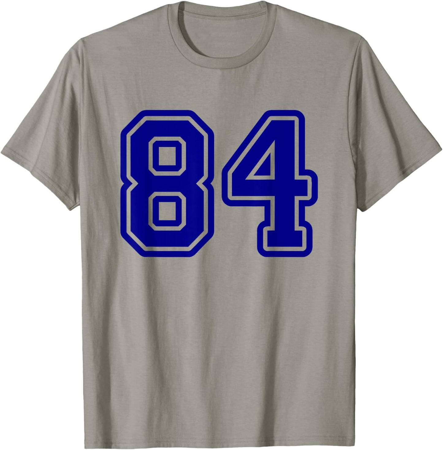 Number #84 Blue Varsity Number 84 T-Shirt - T-Shirt | Sand