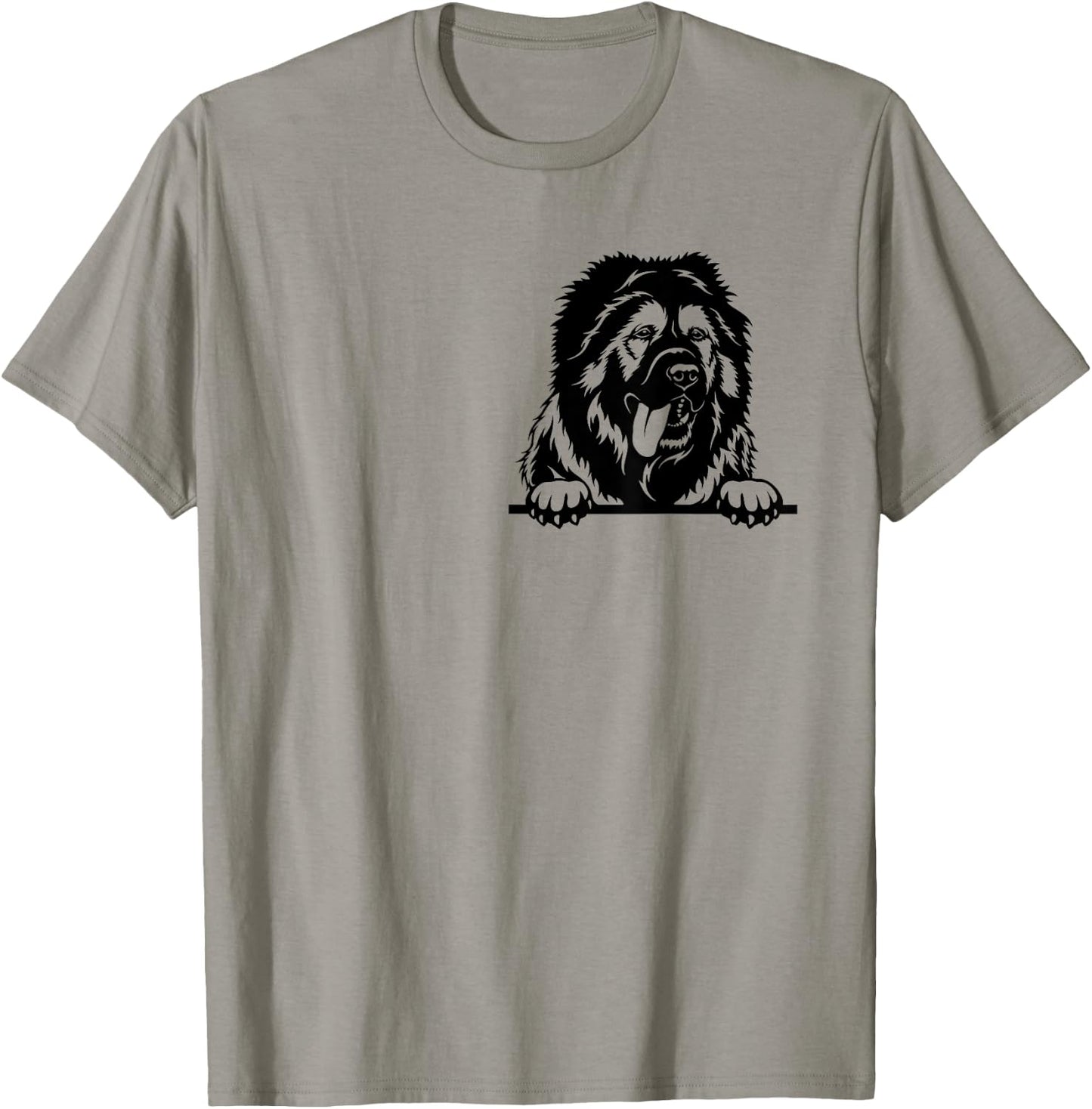 Funny Caucasian Shepherd Dog Inside Pocket Lovers Dog Gift Men Women T-Shirt - T-Shirt | Sand