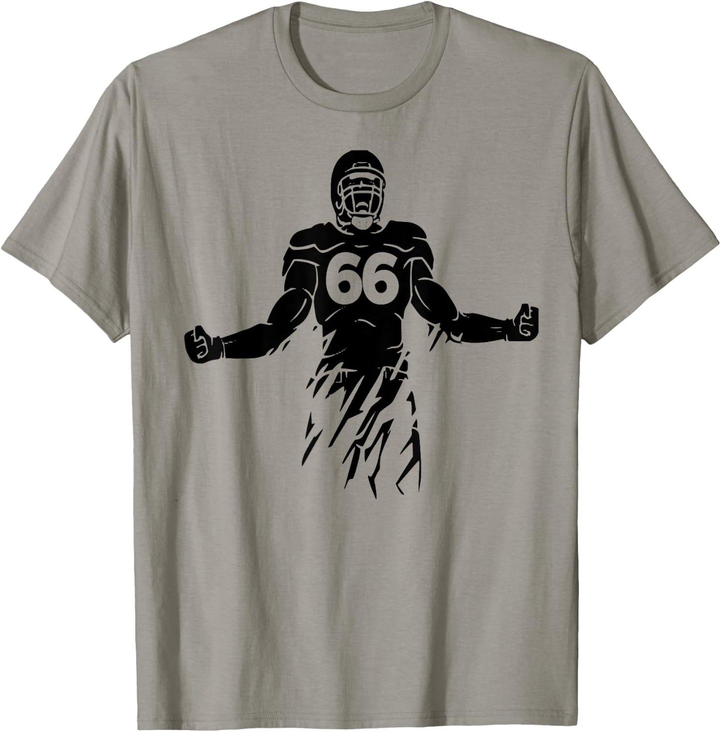 Football Number 66, My Favorite Football Players Number T-Shirt - T-Shirt | Sand