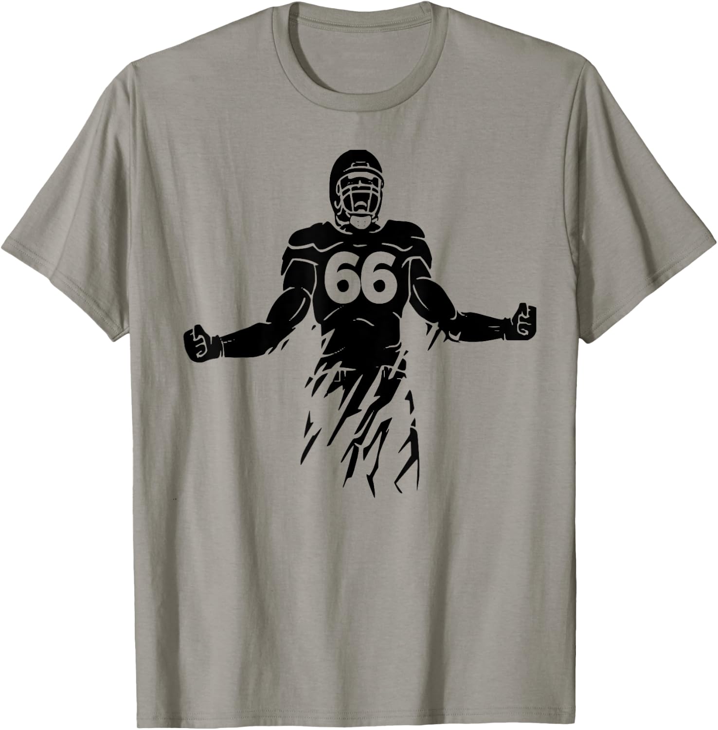 Football Number 66, My Favorite Football Players Number T-Shirt - T-Shirt | Sand