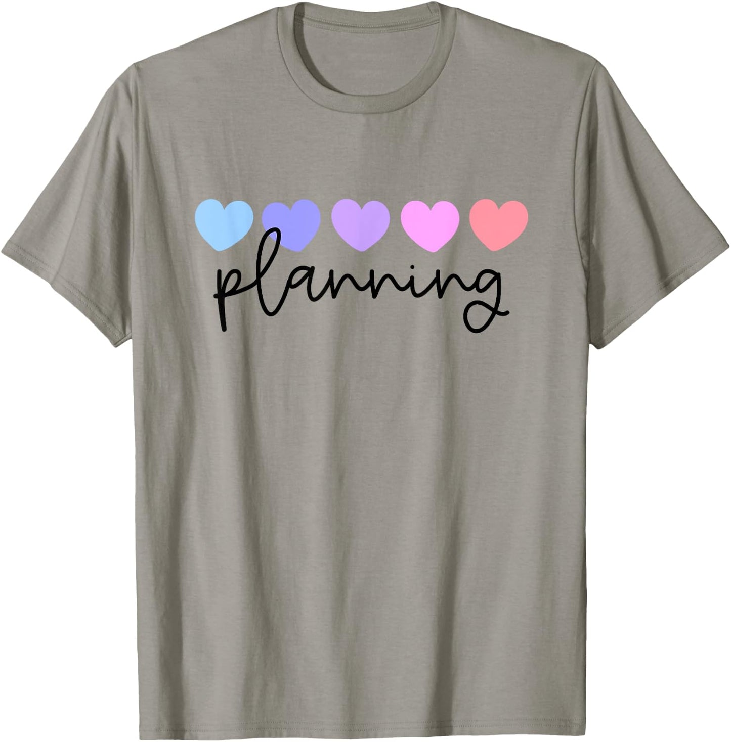 Planner or Planning Lover Heart Women Girls or Mom T-Shirt - T-Shirt | Sand