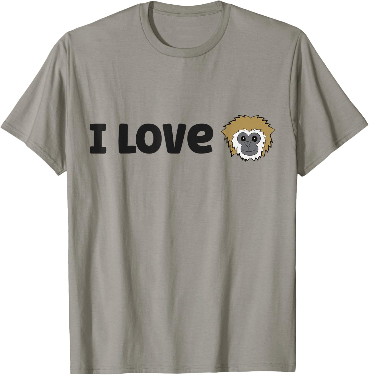 I Love Gibbon Monkeys T-Shirt - T-Shirt | Sand