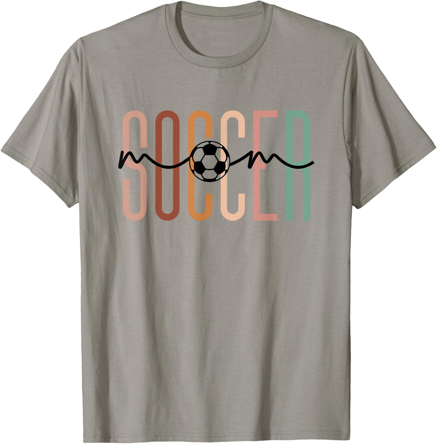 Soccer Mom Soccer Mama Cute Mom Life Soccer T-Shirt - T-Shirt | Sand