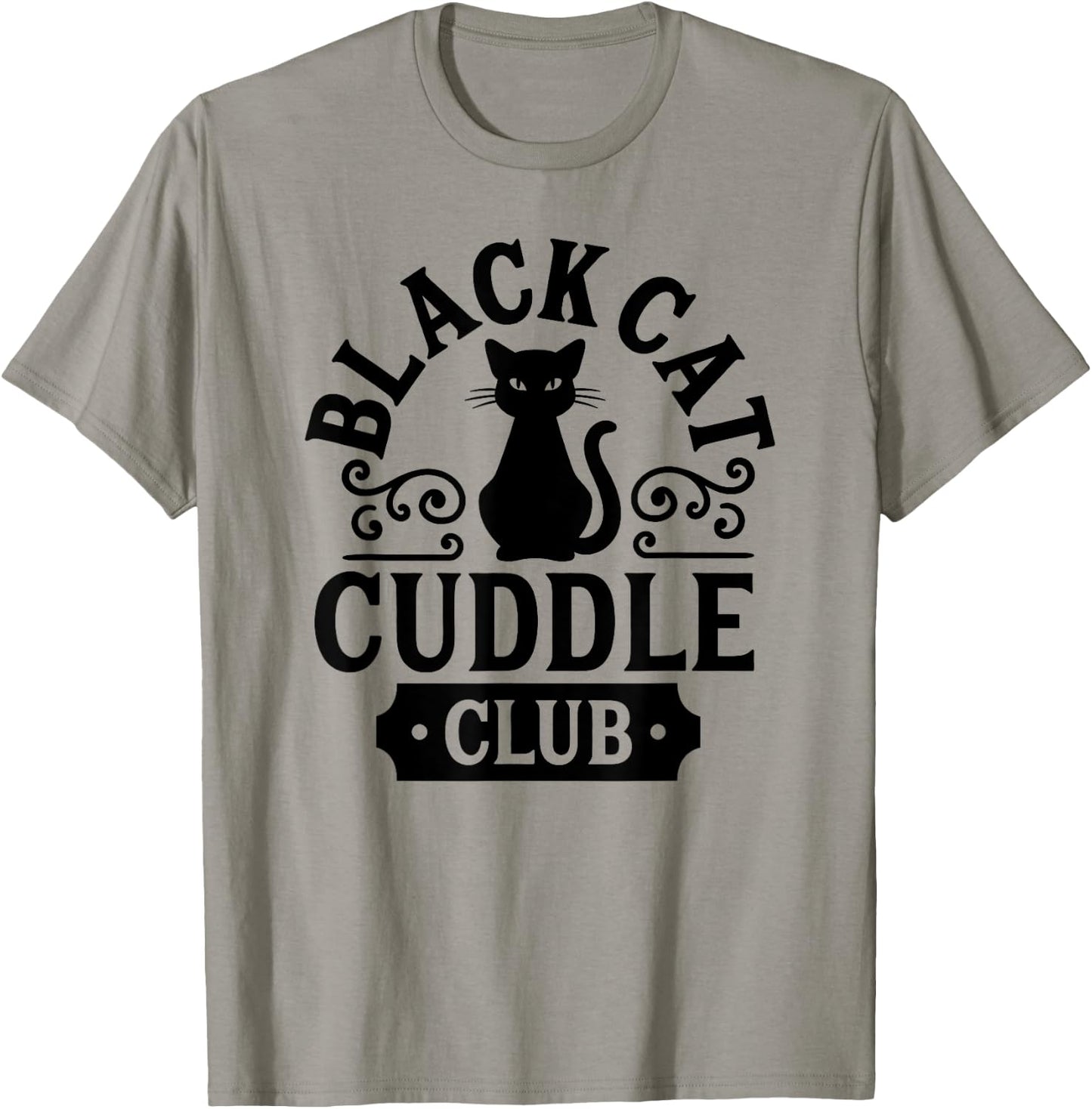 Cuddle Club with Black Cats T-Shirt - T-Shirt | Sand