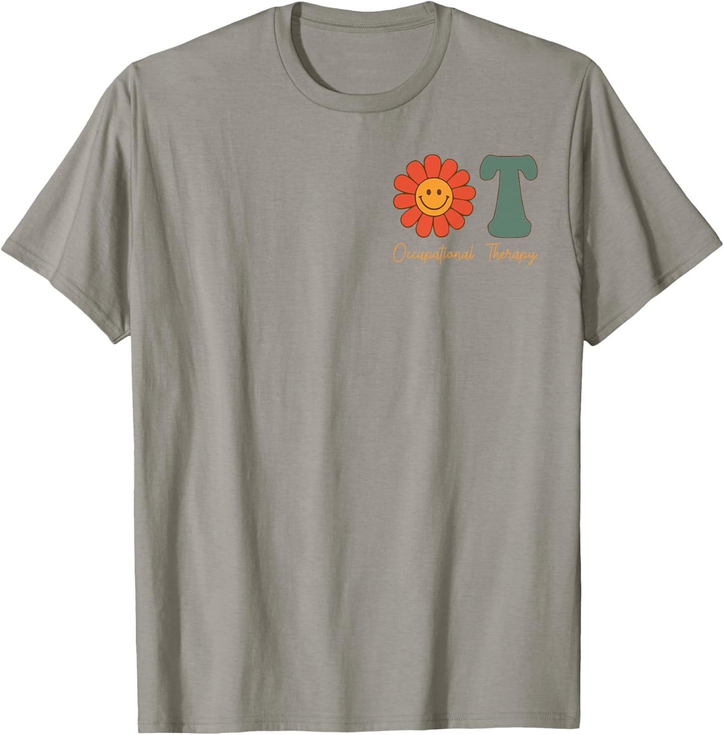 Occupational Therapy -OT Therapist OT Month Groovy Retro T-Shirt - T-Shirt | Sand