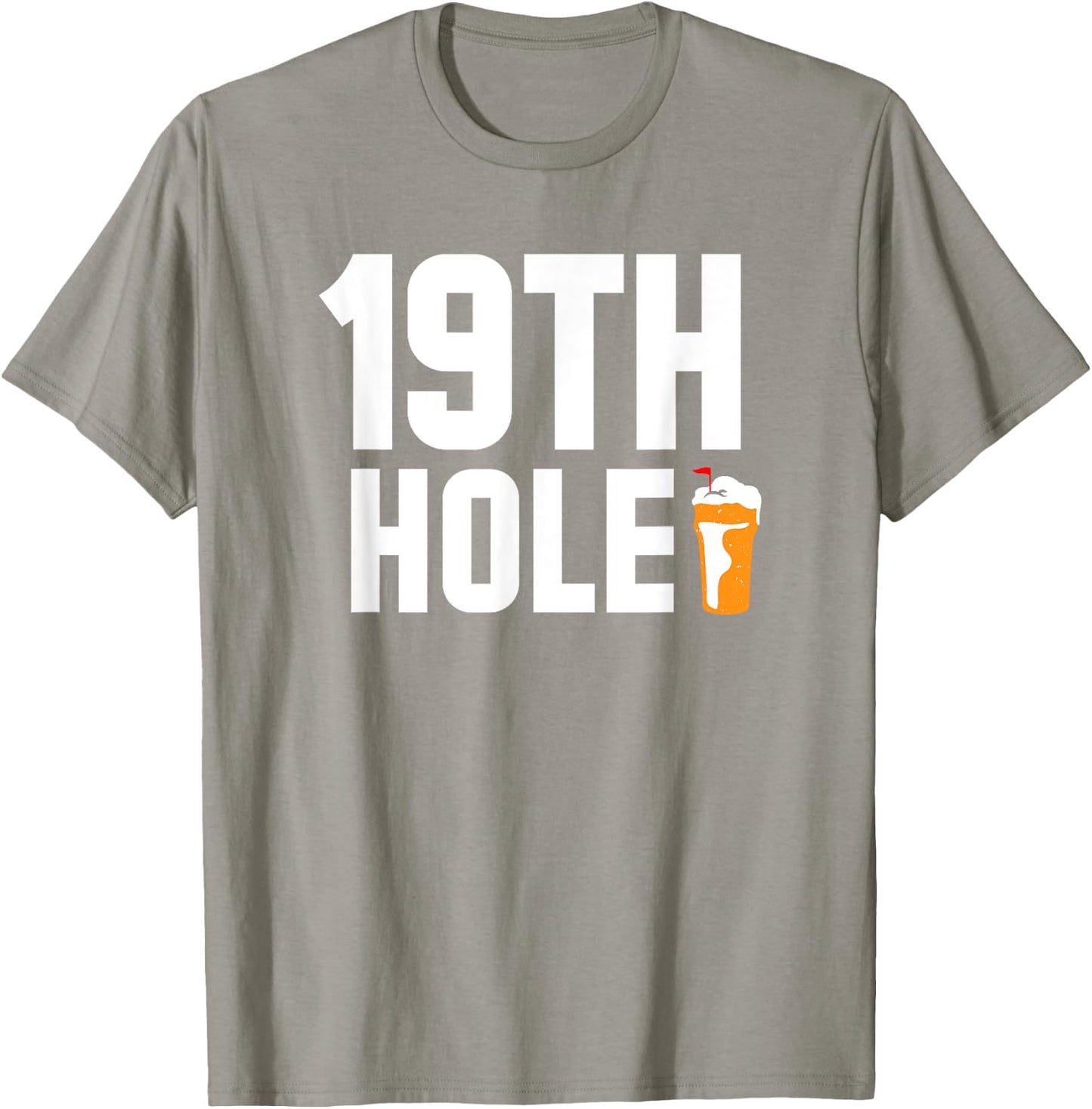 19th Hole Funny Golf Beer Drinking Golfers T-Shirt - T-Shirt | Sand