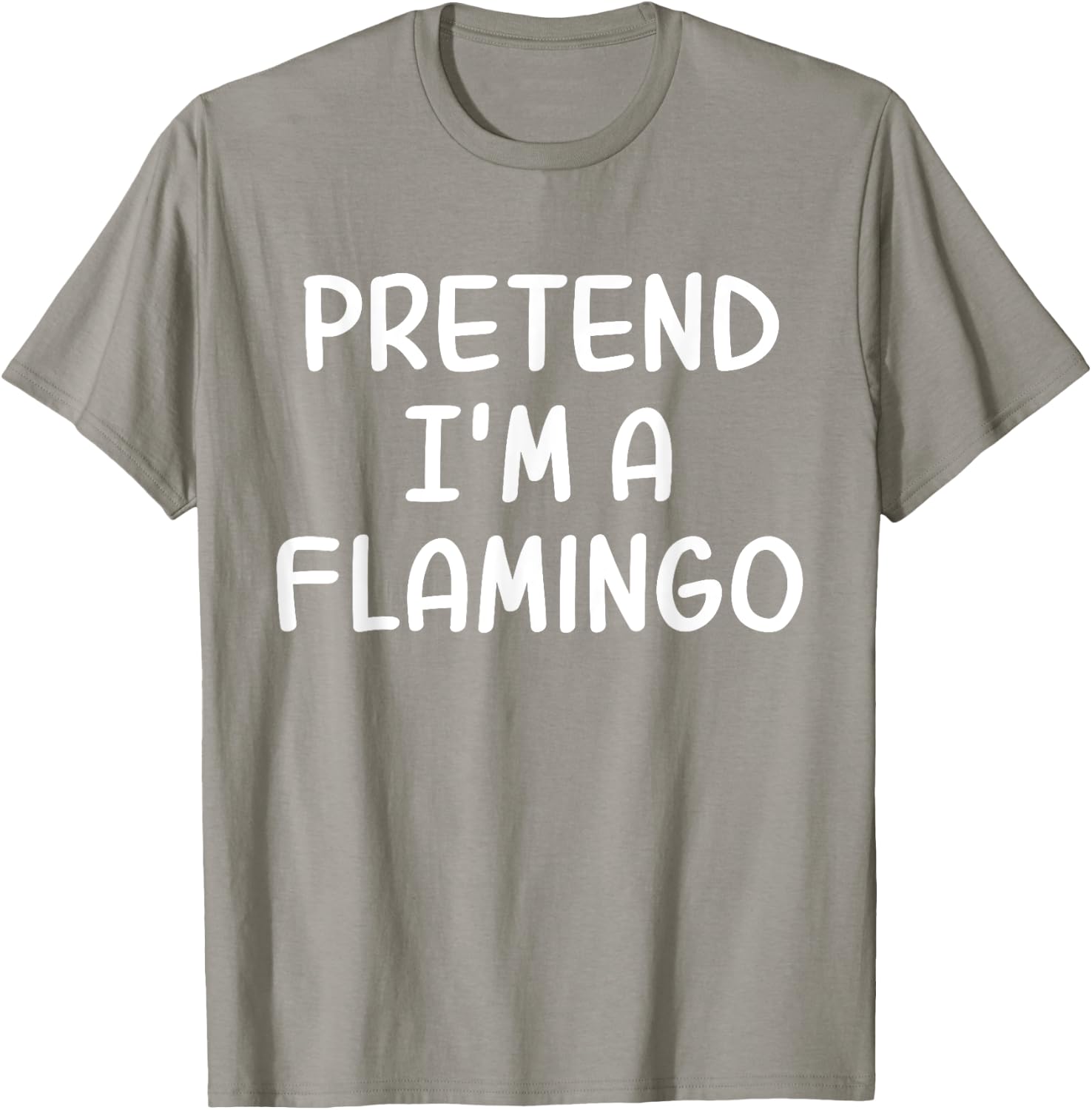 Funny Halloween Party Xmas Lazy Pretend I'm a Flamingo T-Shirt - T-Shirt | Sand
