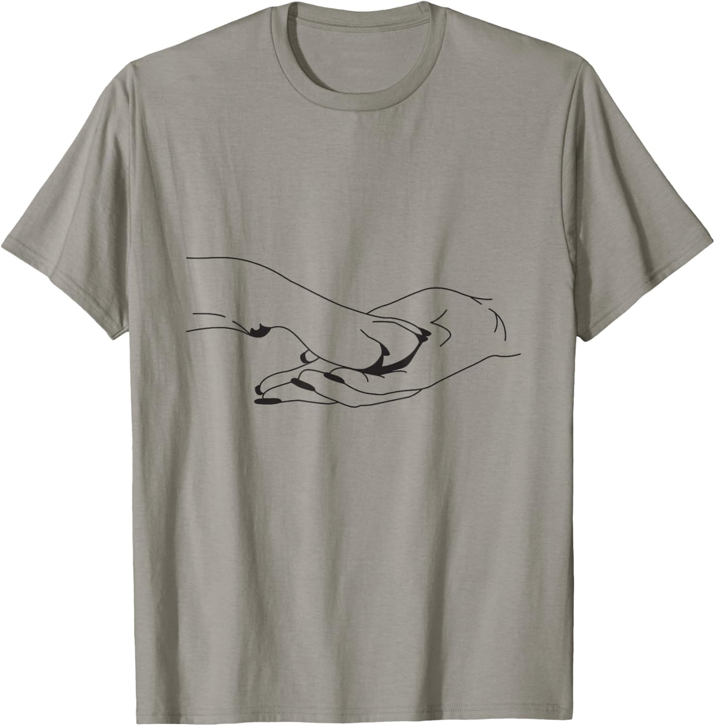Paw Human Hand Dog Owner Dog Lover Dog T-Shirt - T-Shirt | Sand