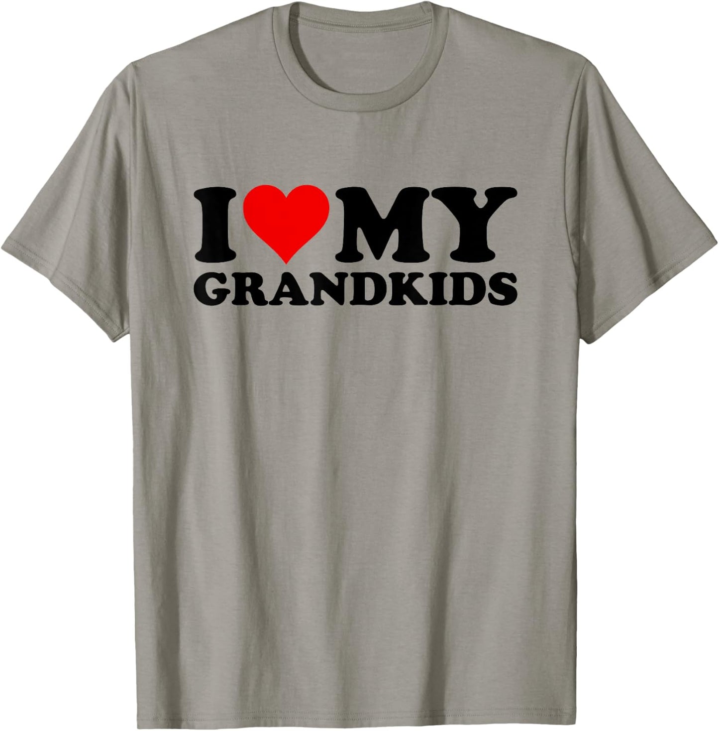 I Love Heart My Grandkids Grandchildren Grand Daughter Son T-Shirt - T-Shirt | Sand