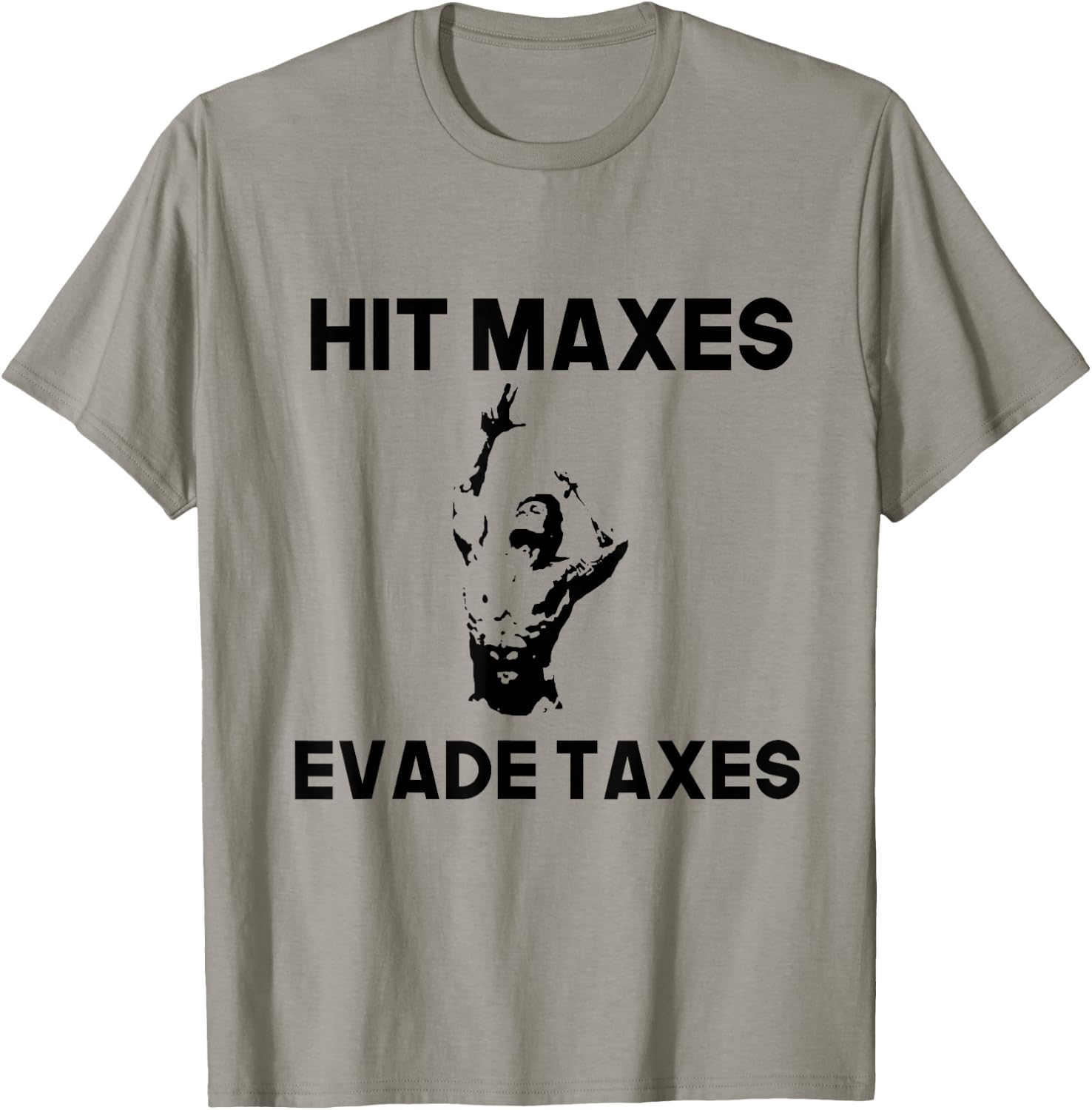 Hit Maxes Evade Taxes Funny Apparel Vintage T-Shirt - T-Shirt | Sand