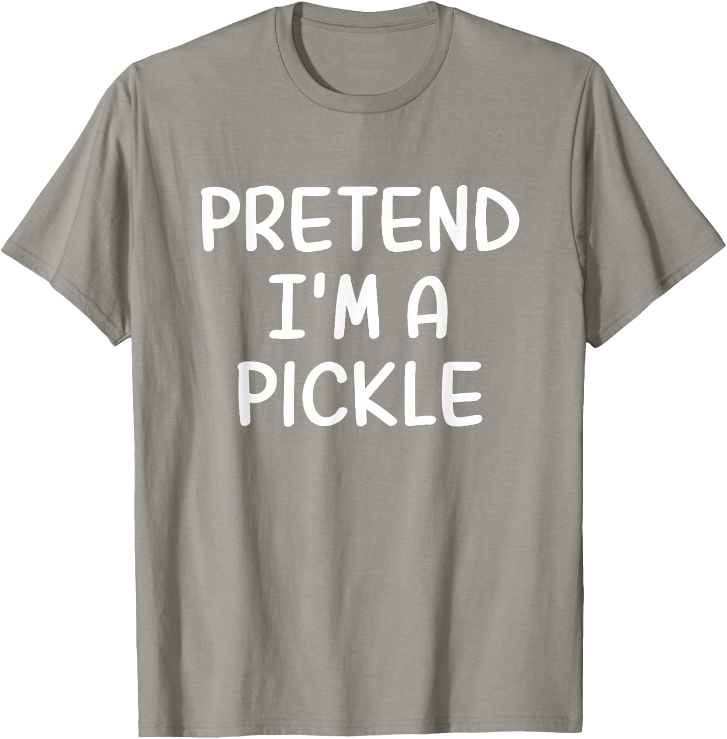 Funny Halloween Party Xmas Lazy Pretend I'm a Pickle T-Shirt - T-Shirt | Sand