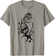 Tattoo Owl with Stars and Moon - Snow Owl Barn Owl T-Shirt - T-Shirt | Sand