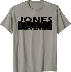 Jones Surname Limited Edition Retro Vintage Style Sunset T-Shirt - T-Shirt | Sand