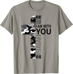White Camo Do Not Fear Christian Verse Couples Women Men T-Shirt - T-Shirt | Sand